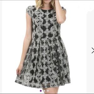 Francesca’s Dina Be Black and White Lace Dress